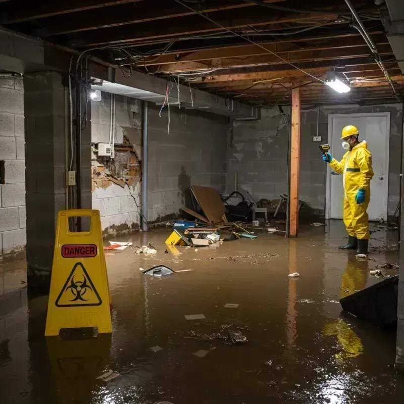 Flooded Basement Electrical Hazard in Whately, MA Property